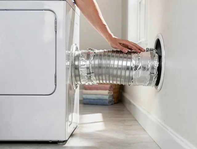 Professional dryer vent hose installation by Somers Dryer Vent Cleaning in Somers