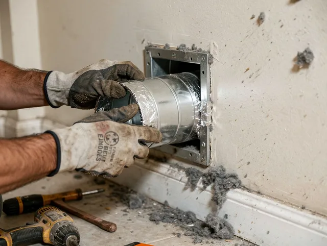 Professional dryer vent repair and installation by Somers Dryer Vent Cleaning in Somers